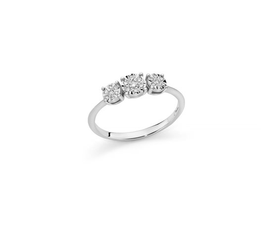 Anello Miluna Donna in Oro bianco Diamante 9.34 Ct LID4208 - LID4208